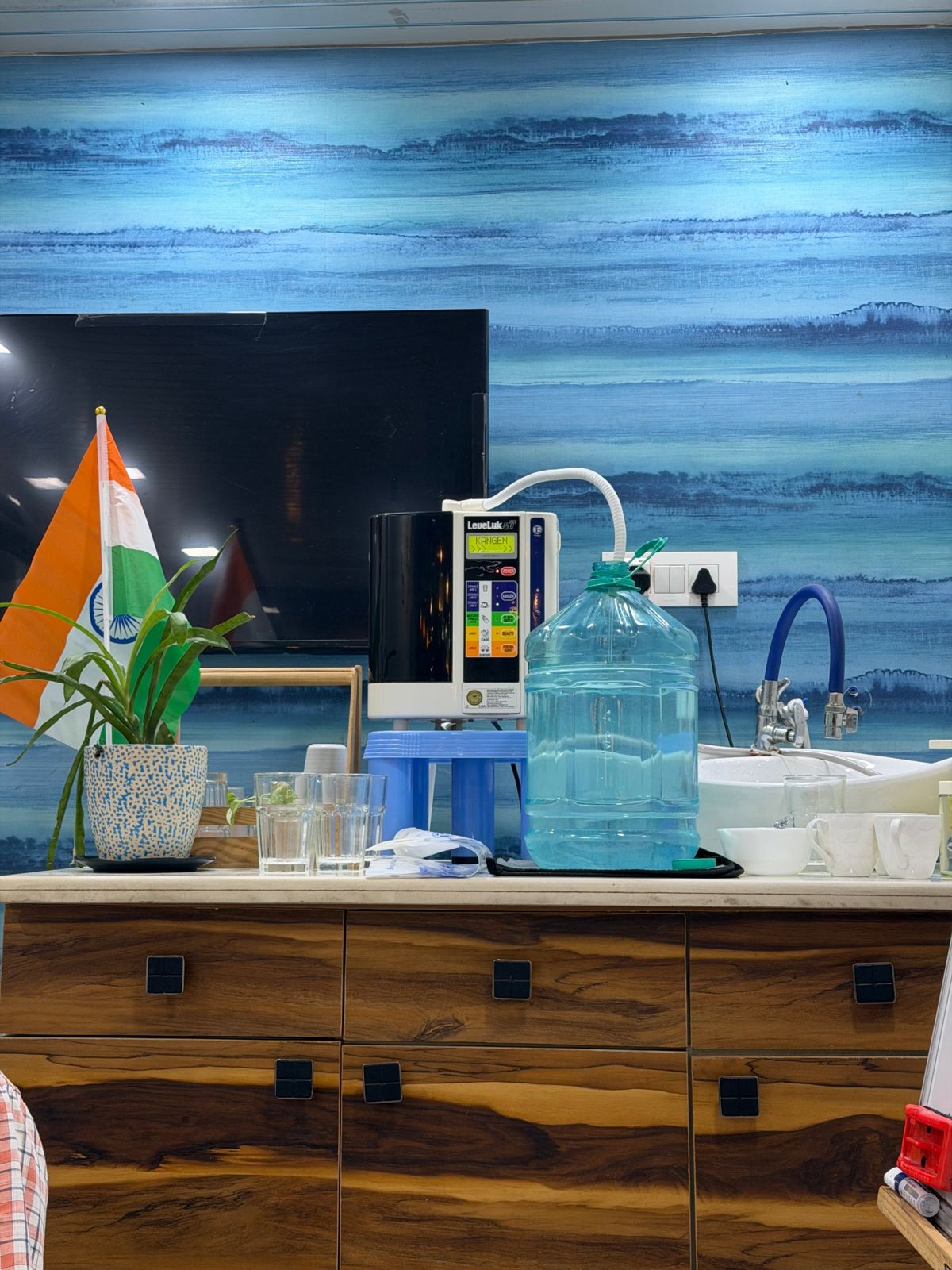 Kangen water ionizer at the demonstration counter