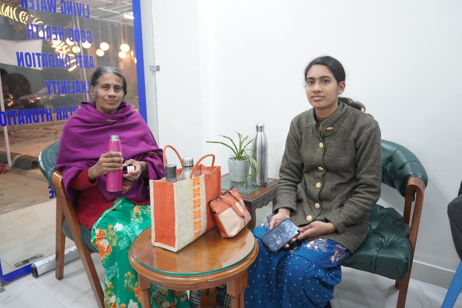 Visitors at the centre